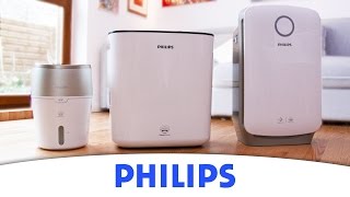 Zestawienie nawilżacze i oczyszczacze powietrza firmy Philips [upl. by Bidle298]