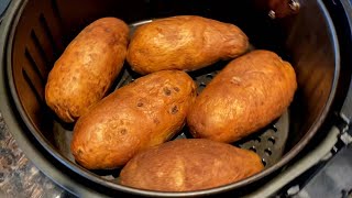 Air Fryer Baked Potatoes Recipe  How To Bake Whole Potatoes In The Air Fryer  AMAZING CRISPY SKIN [upl. by Micheline]