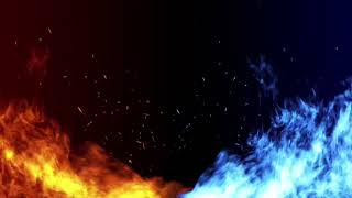 🔥🎶 Fire amp Ice Red Blue Flames Fire VJ Loop Video Background for Edits [upl. by Lavinia794]