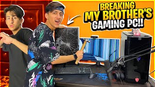 Breaking My Brothers 3 Lakh Gaming Pc Epic Reaction😂 Crying Moment  As Gaming  Garena Free Fire [upl. by Vivl]