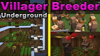 Minecraft Underground Villager Breeder Outdated Easy Stackable Unlimited Villager [upl. by Ellehcem678]