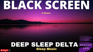 Sleep Music 528 hz miracle tone Black Screen 8 hours I Chakra Balancing music Solfeggio frequencies [upl. by Notyarb973]