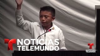 El apasionado discurso de un niño mexicano contra la corrupción  Noticias  Noticias Telemundo [upl. by Maletta]