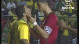 CRonaldo is about to start a fight with a brazilian player [upl. by Htennek]