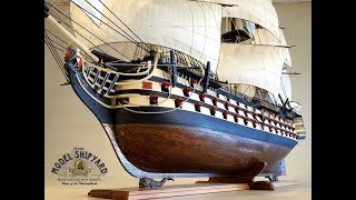 HMS Victory Model Ship Painted in Trafalgar Colours [upl. by Reiche117]