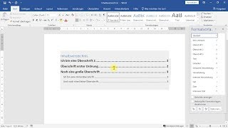 Inhaltsverzeichnis erstellen – WordTutorial [upl. by Ralaigh911]