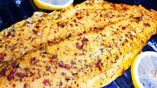 Only 2 Ingredients Oven Baked Fish Fillet In 2 minutes  Lemon Pepper Baked Fish [upl. by Barmen]