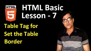 Design Table Tag in HTML  HTML Basic Lesson  7  Create table border in html [upl. by Yrtnej]