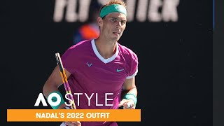 Rafael Nadals Australian Open 2022 Outfit  AO Style [upl. by Yanttirb]