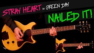 Stray Heart  Green Day guitar cover exactly as Green Day plays chords [upl. by Carny469]