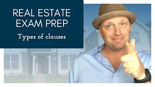 Types of Clauses  Real Estate Exam Prep [upl. by Cronin]