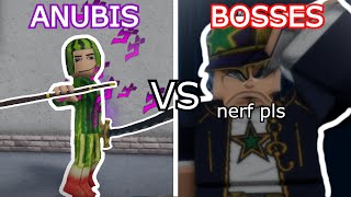 YBA Anubis vs All Bosses [upl. by Ardnaed]