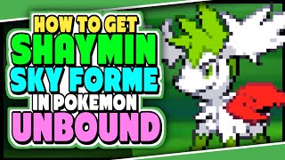 HOW TO GET SHAYMIN WITH SKY FORME IN POKEMON UNBOUND  SHAYMIN LOCATION [upl. by Aihsi]