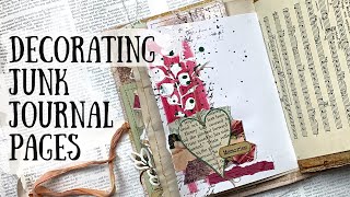 Decorating Junk Journal Pages  Ways to Embellish your Journal  Junk Journal Inspiration [upl. by Tricia]