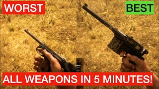 All Weapons in 5 minutes  Red dead online [upl. by Ahsemad]