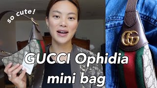 GUCCI Ophidia mini bag review  first impression 😌 [upl. by Walli]