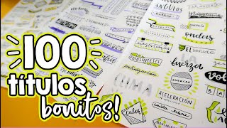 100 TÍTULOS BONITOS ✄ Barbs Arenas Art [upl. by Lister]