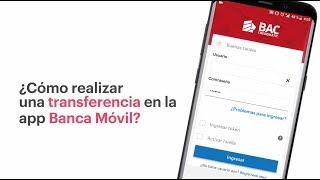 Cómo realizar una transferencia desde tu Banca Móvil  BAC Credomatic [upl. by Kostival340]