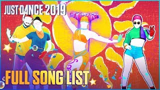 Just Dance 2019 Full Song List  Ubisoft US [upl. by Alaehs]