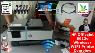 HP Officejet 8012e Wireless  WIFI Printer Overview [upl. by Anoli]