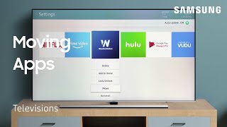 How to move and rearrange Apps on your TV  Samsung US [upl. by Dympha]