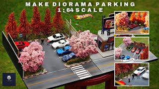 HOW TO MAKE A PARKING DIORAMA 164 SCALE  FOR HOTWHEELS [upl. by Papert]