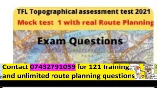 TFL topographical assessment 2022Mock test 1 with Real route planning exam questions [upl. by Apurk335]