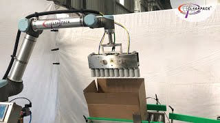 Case Packing Machine for Bottles using Cobot  Clearpack [upl. by Yttocs]