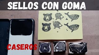 sellos caseros con goma de borrador [upl. by Airom]