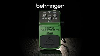 Behringer TO800 Vintage Tube Overdrive Pedal  Gear4music demo [upl. by Catto]