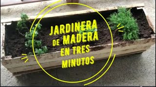 Jardinera de madera en 3 minutos [upl. by Kolodgie]