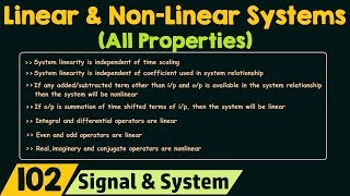 Linear and NonLinear Systems All Properties [upl. by Enelkcaj905]