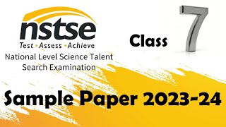 NSTSE National Science Talent Search Examination Class 7 Sample Paper 202324 [upl. by Akinihs]