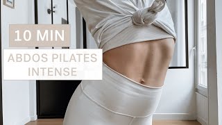 10 MIN ABDOS PILATES INTENSE  ventre plat abdos dessinés burn 🔥 [upl. by Oraneg]