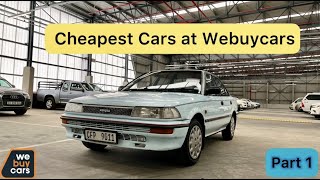 Cheapest Cars at Webuycars  Part 1 [upl. by Haliak909]