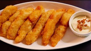 CRISPY FISH FILLET RECIPE  HOW TO COOK FISH FILLET WITH GARLIC MAYO DIP [upl. by Aihcrop]