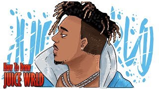 How To Draw JUICE WRLD step by step [upl. by Orferd]