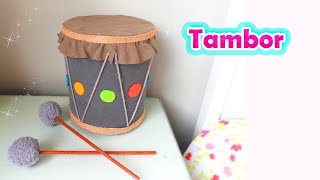 COMO HACER UN TAMBOR DE MATERIAL RECICLADO 🥁 [upl. by Ahsiam]