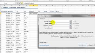 How to Combine 2 Excel Workbooks Using VLOOKUP [upl. by Garris]