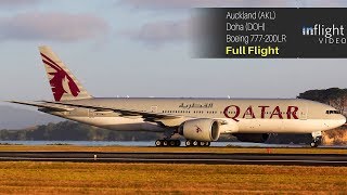 Worlds Longest Flight  Full Flight Qatar Airways Auckland to Doha  Boeing 777200LR [upl. by Oniotna397]