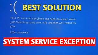 stop code system service exception windows 10 blue screen fix [upl. by Skoorb]