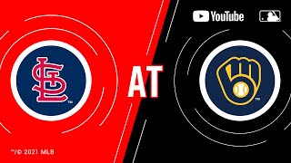 Cardinals at Brewers  MLB Game of the Week Live on YouTube [upl. by Atlas]