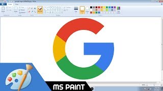 How to Draw Google logo in MS Paint from Scratch [upl. by Hume236]