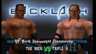 WWF No Mercy  The Rock vs Triple H  Backlash 2000 Expert [upl. by Keram31]