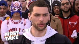 Zach LaVine Viral 360 dunk attempt AllStar snub amp wanting to play with LeBron  First Take [upl. by Cloe904]