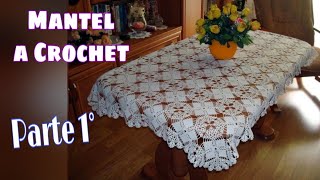 Mantel a Crochet Parte 1° Realizalo Cuadrado o Rectangular [upl. by Abramson]