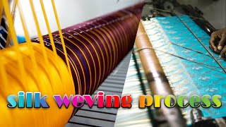 Silk Fabric Weaving Process in Power Loom [upl. by Konstantin]