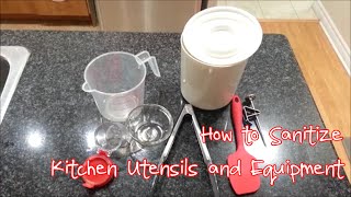 How to Sanitize Kitchen Utensils and Equipment [upl. by Kilan]