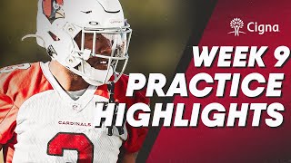 Arizona Cardinals Practice Highlights Week 9 vs 49ers [upl. by Essiralc]