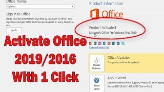 How to Activate Microsoft Office 20192016 Permanently 1 Click [upl. by Niwhsa]